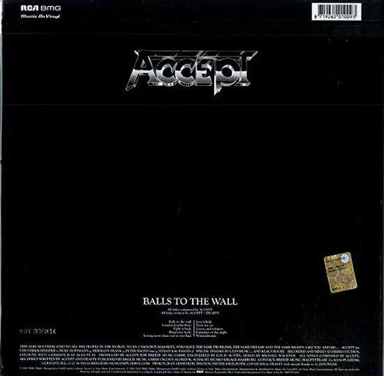 Accept - Balls To The Wall (180g) - Vinyl - New - Image 2