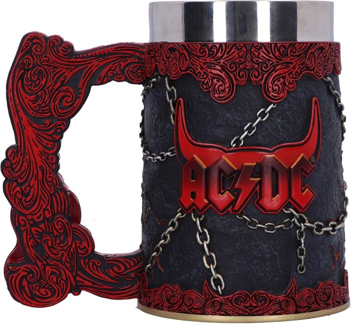 ACDC - Tankard Hells Bells - Pint (560ml) 14.5cm high quality resin cast w. removable stainless steel insert - Image 3