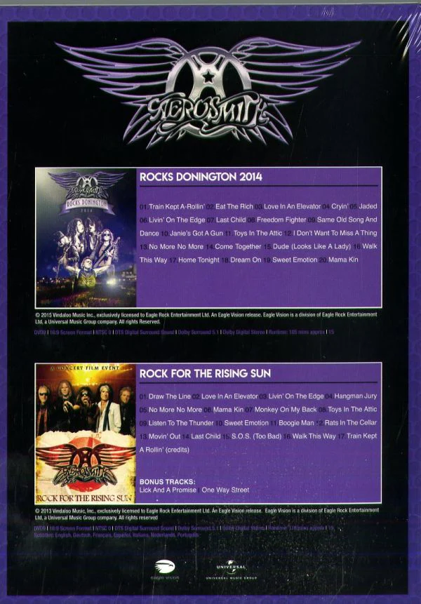 Aerosmith - Rocks Donington 2014/Rock For The Rising Sun (2DVD) (R0) - DVD - Music - Image 2