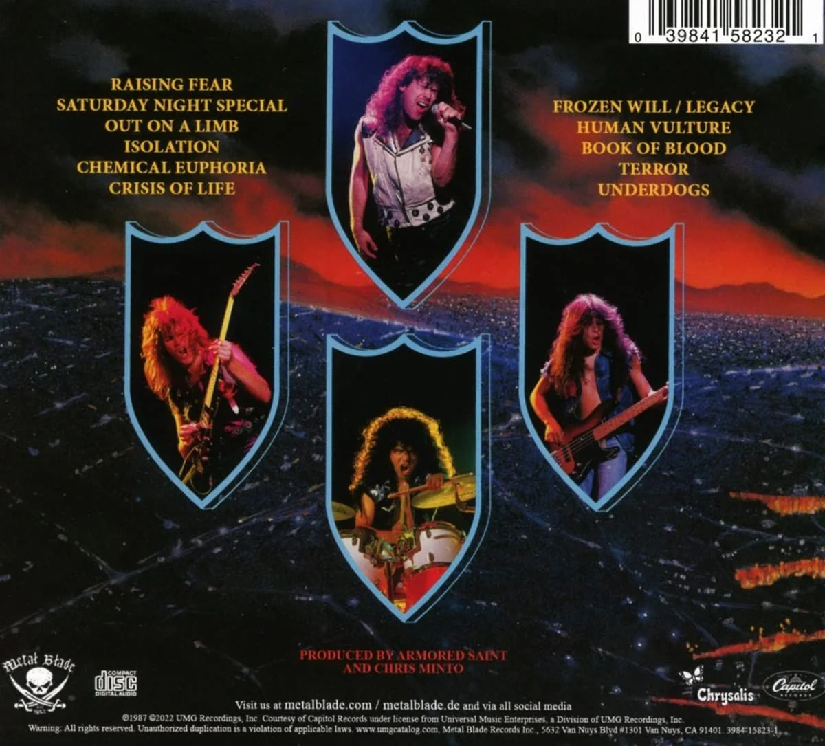 Armored Saint - Raising Fear (2022 reissue) - CD - New - Image 2