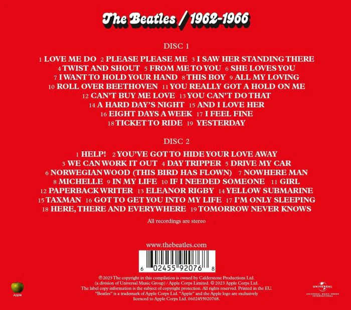 Beatles - 1962-1966 (2023 2CD reissue with 12 bonus tracks) - CD - New - Image 2