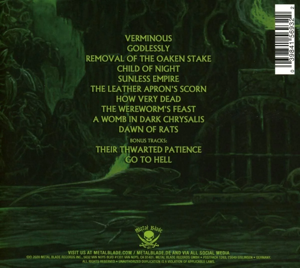 Black Dahlia Murder - Verminous (Ltd. Ed. digipak with glow in the dark cover & 2 bonus tracks) - CD - New - Image 2