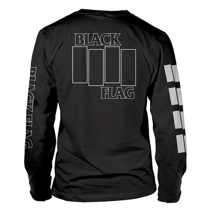 Black Flag - Logo Long Sleeve Black Shirt - 100% Official Merchandise - Image 2