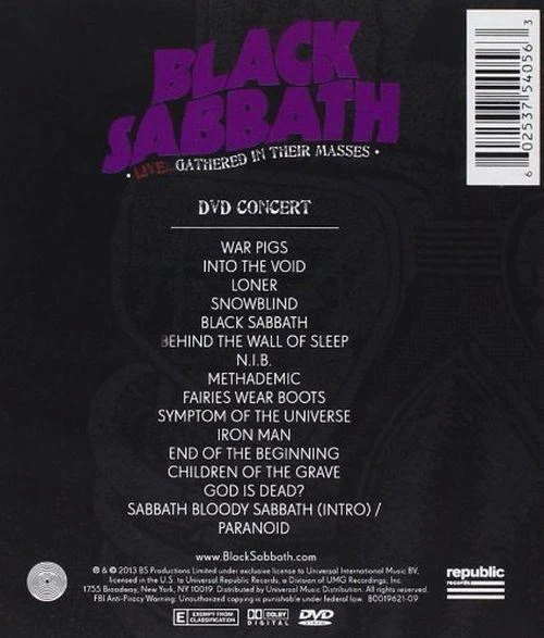 Black Sabbath - Live...Gathered In Their Masses (R1) - DVD - Music - Image 3