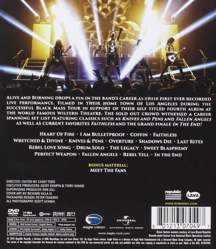 Black Veil Brides - Alive And Burning (R0) - DVD - Music - Image 2