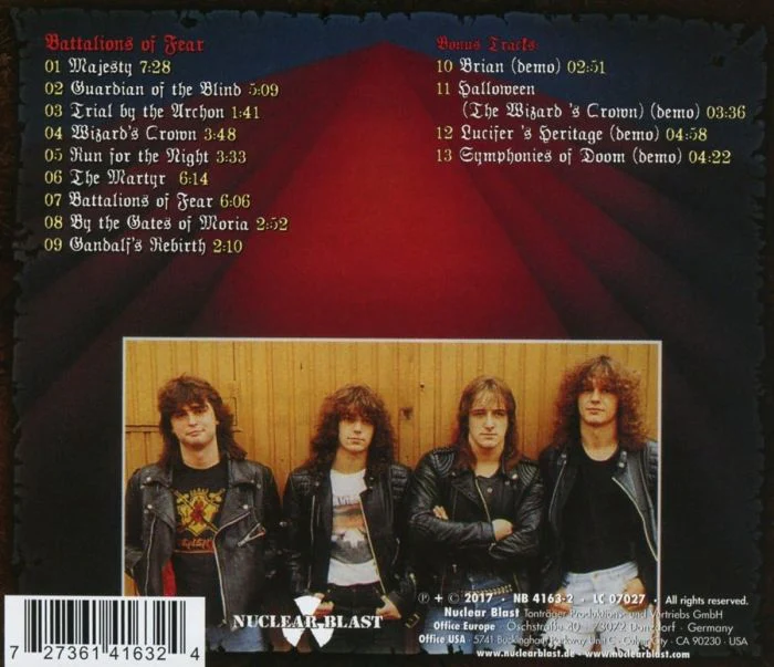 Blind Guardian - Battalions Of Fear (2017 remastered reissue with 4 bonus tracks) - CD - New - Image 2