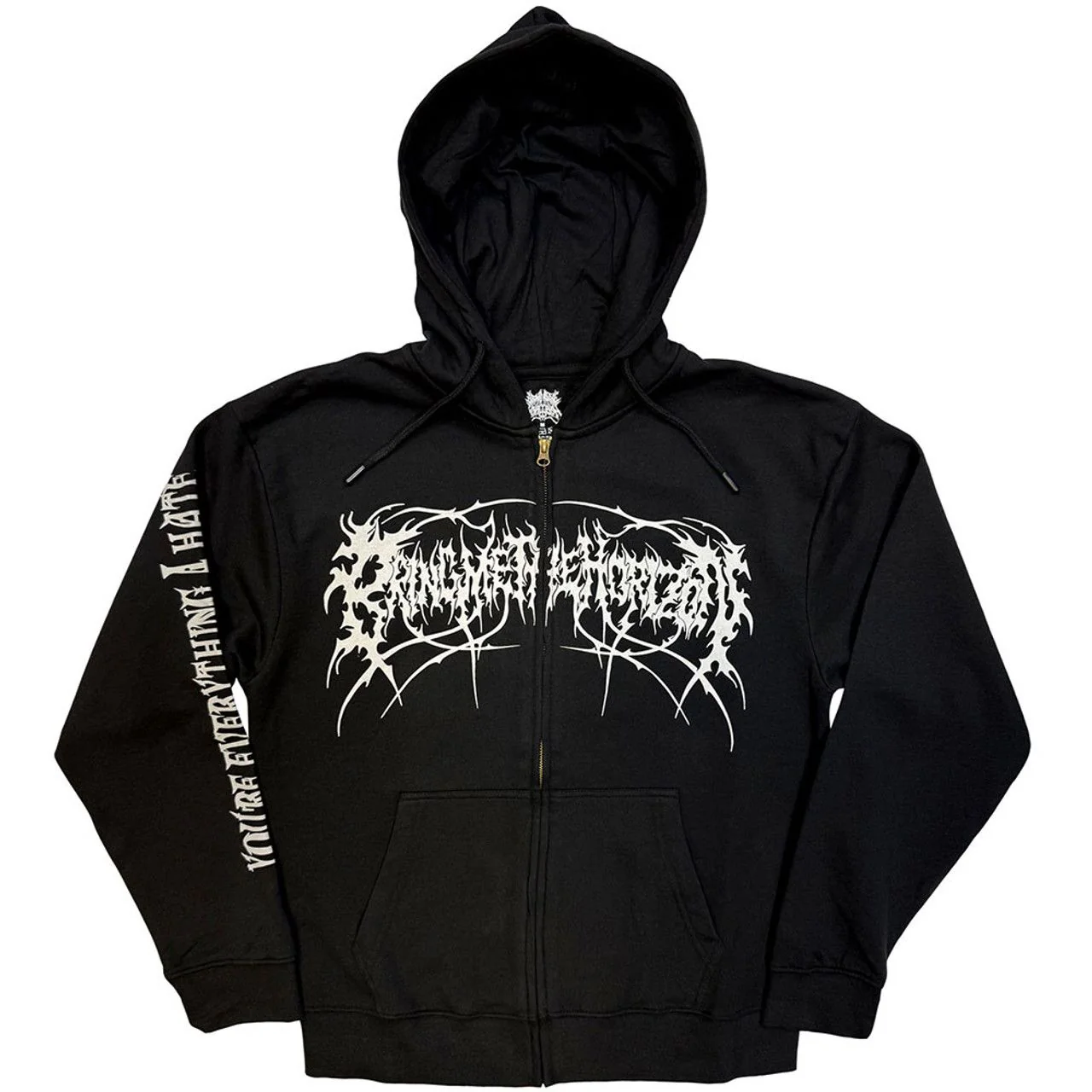 Bring Me The Horizon - Zip Black Hoodie (Metal Logo Genesis) - 100% Official Merchandise - Image 2