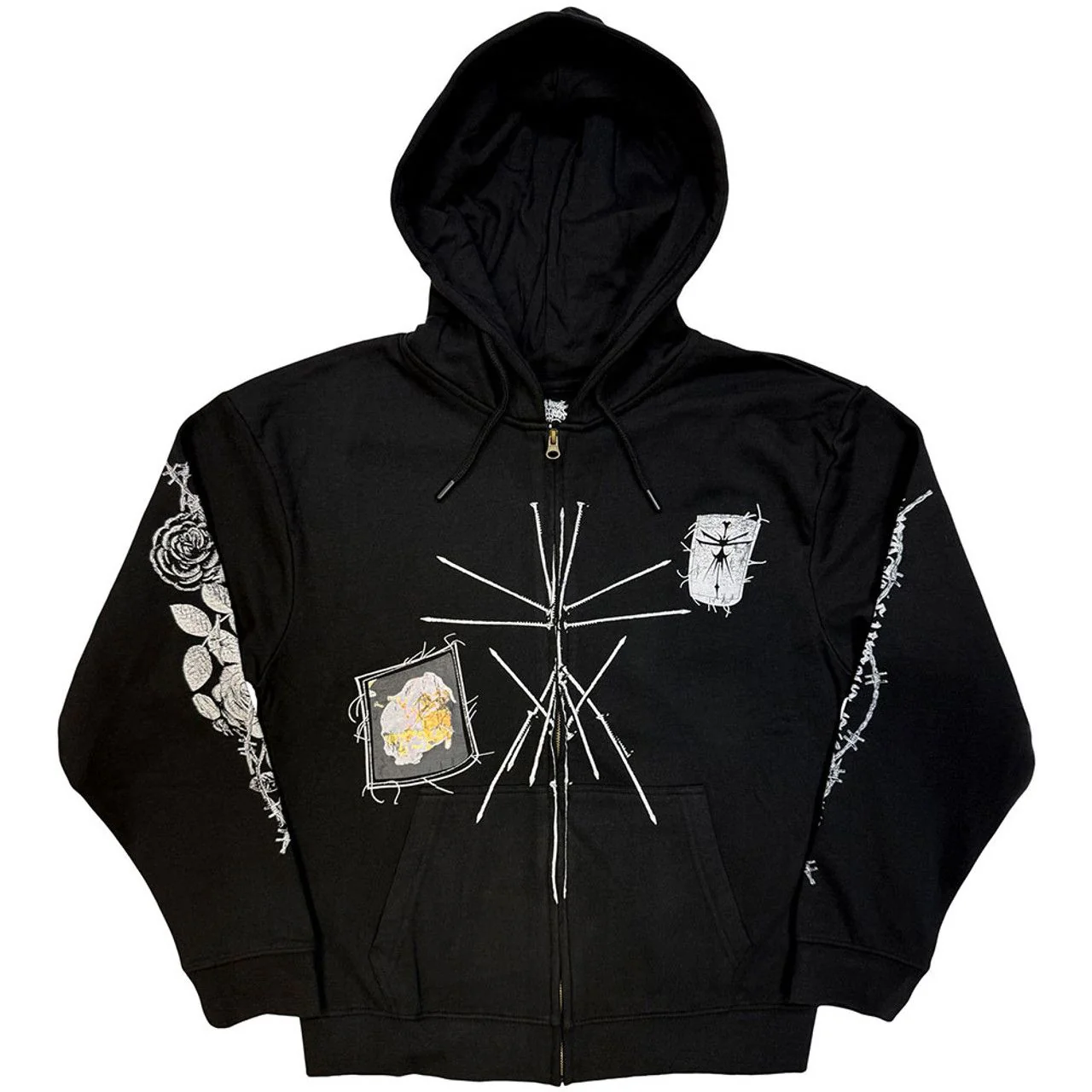 Bring Me The Horizon - Zip Black Hoodie (Nailed Symbol) - 100% Official Merchandise - Image 2