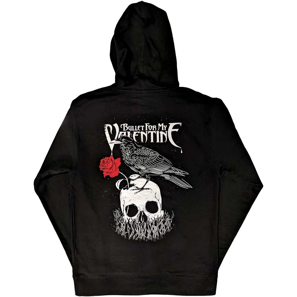 Bullet For My Valentine - Pullover Hoodie (Crow and Skull) - 100% Official Merchandise - Image 3