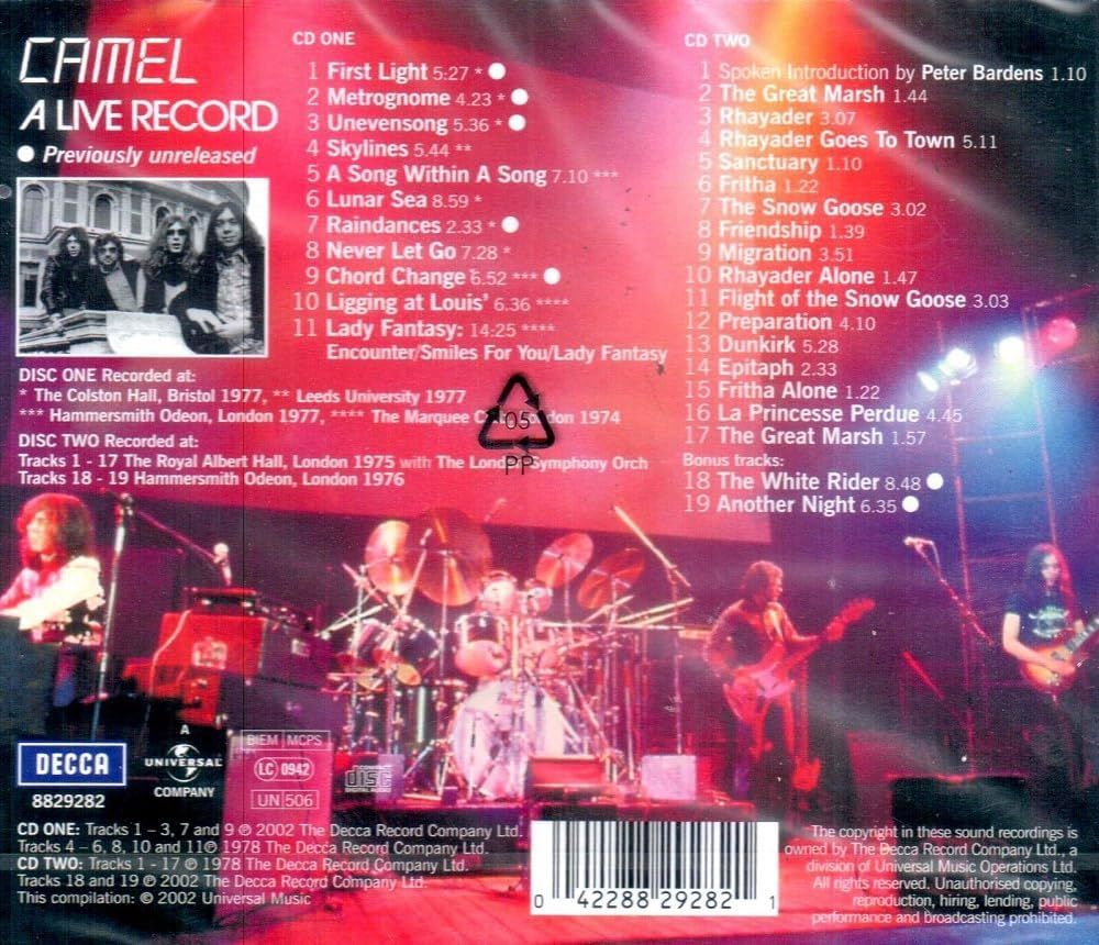 Camel - Live Record, A (2CD with 2 bonus tracks) - CD - New - Image 2