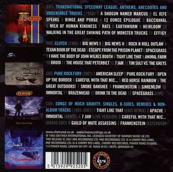 Clutch - Songs Of Much Gravity 1993-2001 (Transnational Speedway League: Anthems, Anecdotes & Undeniable Truths/Clutch/Pure Rock Fury/Songs Of Much Gravity) (4CD Box) - CD - New - Image 2