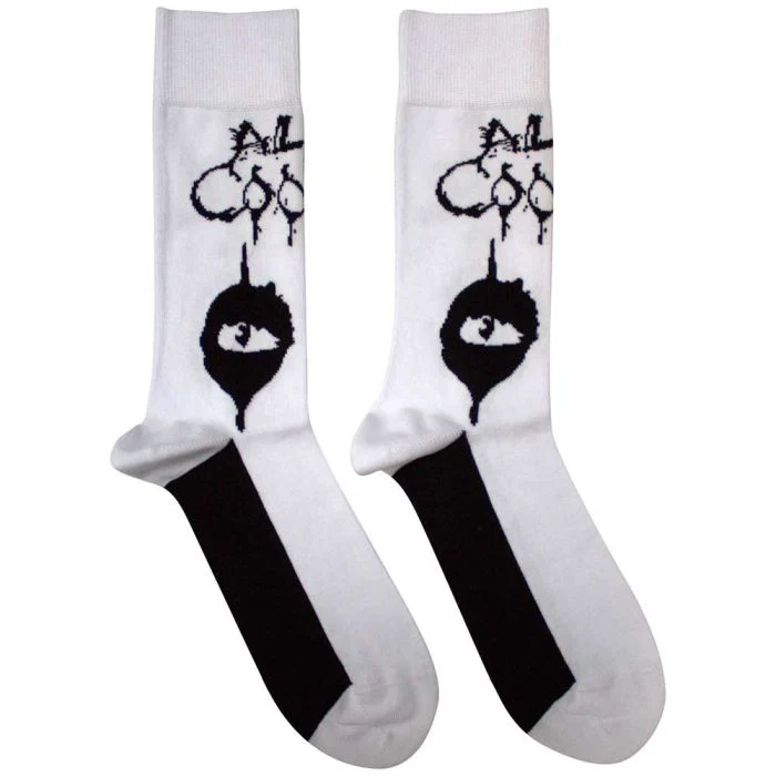 Cooper, Alice - White Crew Socks (Fits Sizes 7 to 11) - Eyes - Image 2