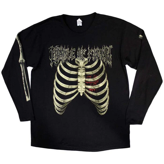 Cradle Of Filth - Skeleton Long Sleeve Black Shirt - 100% Official Merchandise - Image 2