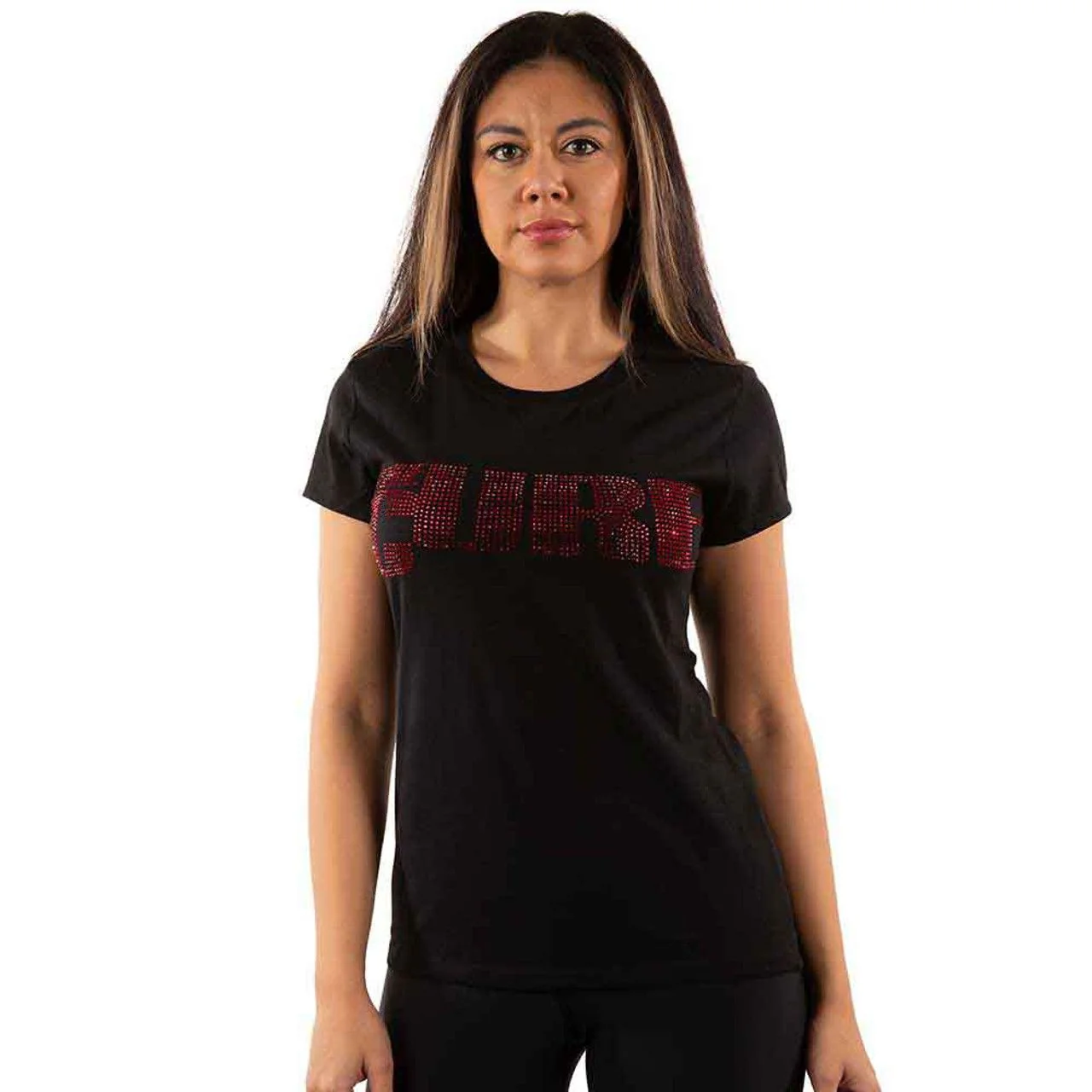 Cure - Logo Red Diamante Womens Black Shirt - 100% Official Merchandise - Image 2