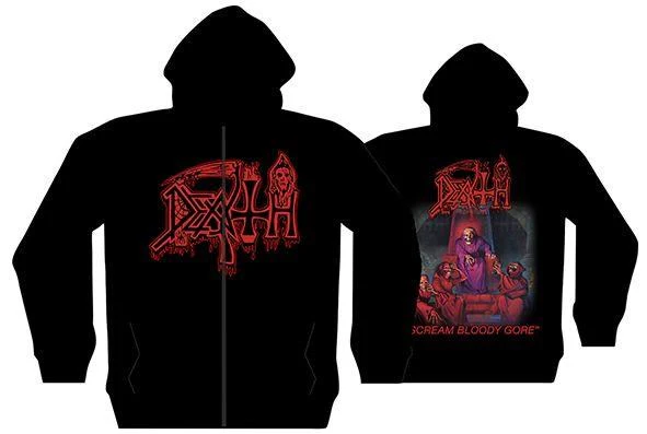 Death - Zip Black Hoodie (Scream Bloody Gore) - 100% Official Merchandise - Image 3