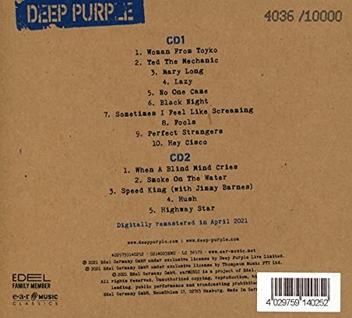 Deep Purple - Live In Wollongong 2001 (Ltd. Ed. 2CD - numbered ed. of 10,000) - CD - New - Image 2