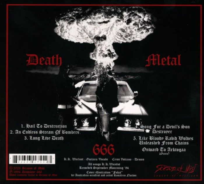 Destroyer 666 - Six Songs With The Devil (2023 reissue) - CD - New - Image 2