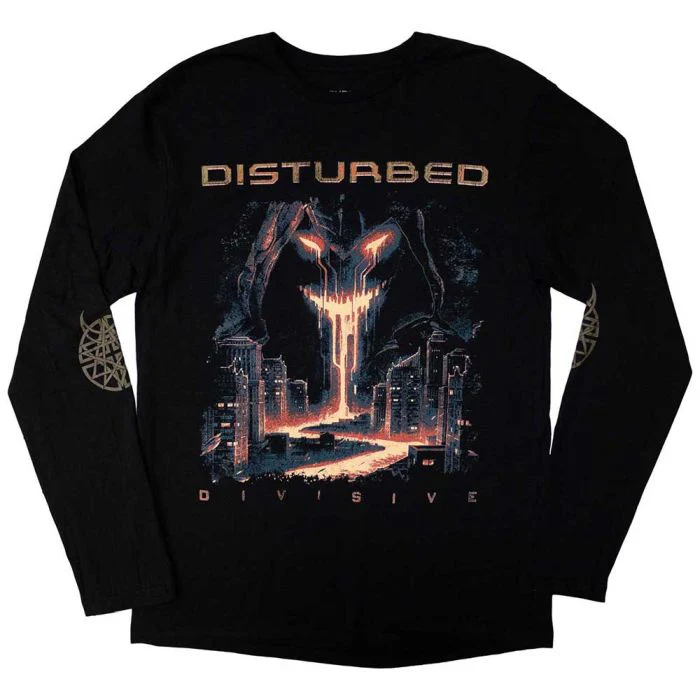 Disturbed - Divisive Black Long Sleeve Shirt - 100% Official Merchandise - Image 2