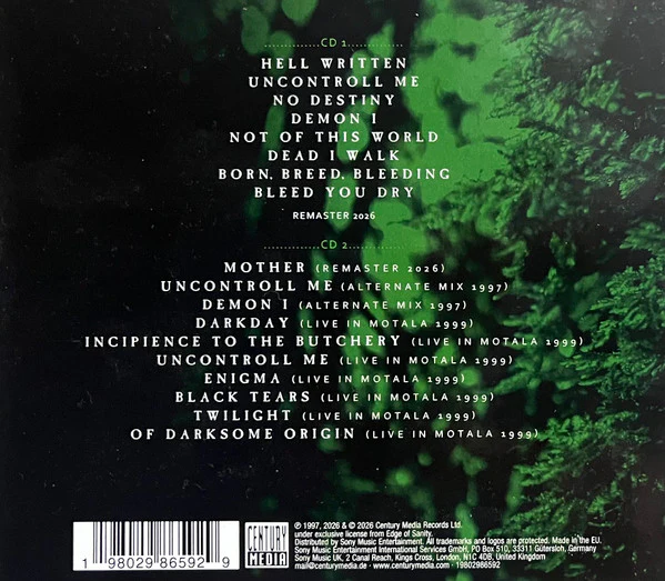 Edge Of Sanity - Cryptic (Ltd. Deluxe Ed. 2026 2CD remastered reissue with slipcase) - CD - New - Image 2