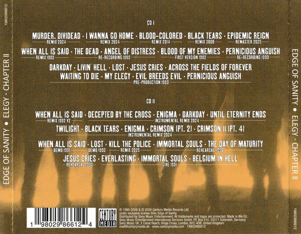 Edge Of Sanity - Elegy: Chapter II (Ltd. Deluxe Ed. 2CD remastered & remixed demo recordings with slipcase) - CD - New - Image 2