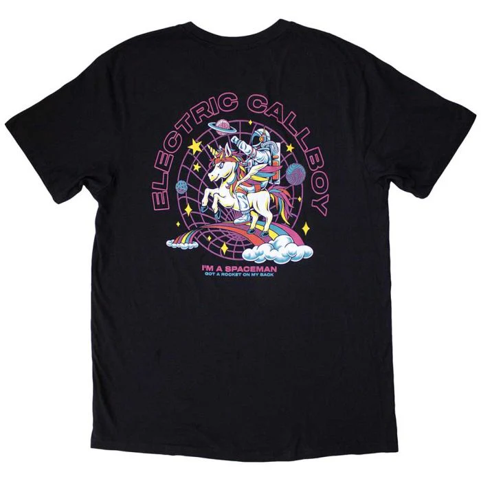Electric Callboy - Spaceman Unicorn Black Shirt - 100% Official Merchandise - Image 3