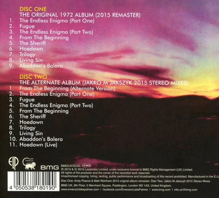 Emerson Lake And Palmer - Trilogy (2016 Deluxe Ed. 2CD) - CD - New - Image 2