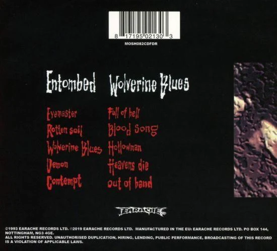 Entombed - Wolverine Blues (2019 FDR rem.) - CD - New - Image 2