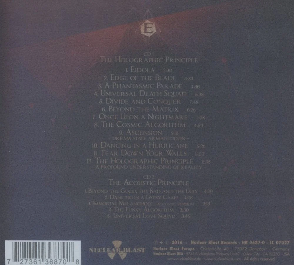 Epica - Holographic Principle, The (Ltd. Ed. 2CD digipak - 5-track acoustic bonus CD) (U.S.) - CD - New - Image 2