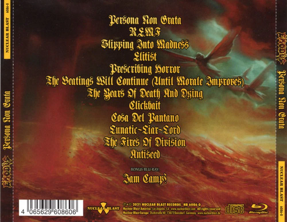 Exodus - Persona Non Grata (CD/Blu-Ray) (RA/B/C) (U.S.) - CD - New - Image 2