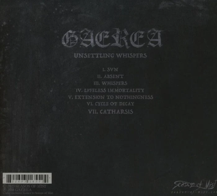 Gaerea - Unsettling Whispers (2023 reissue) - CD - New - Image 2