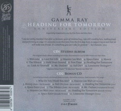 Gamma Ray - Heading For Tomorrow (2024 Anniversary Ed. 2CD remastered reissue) - CD - New - Image 2