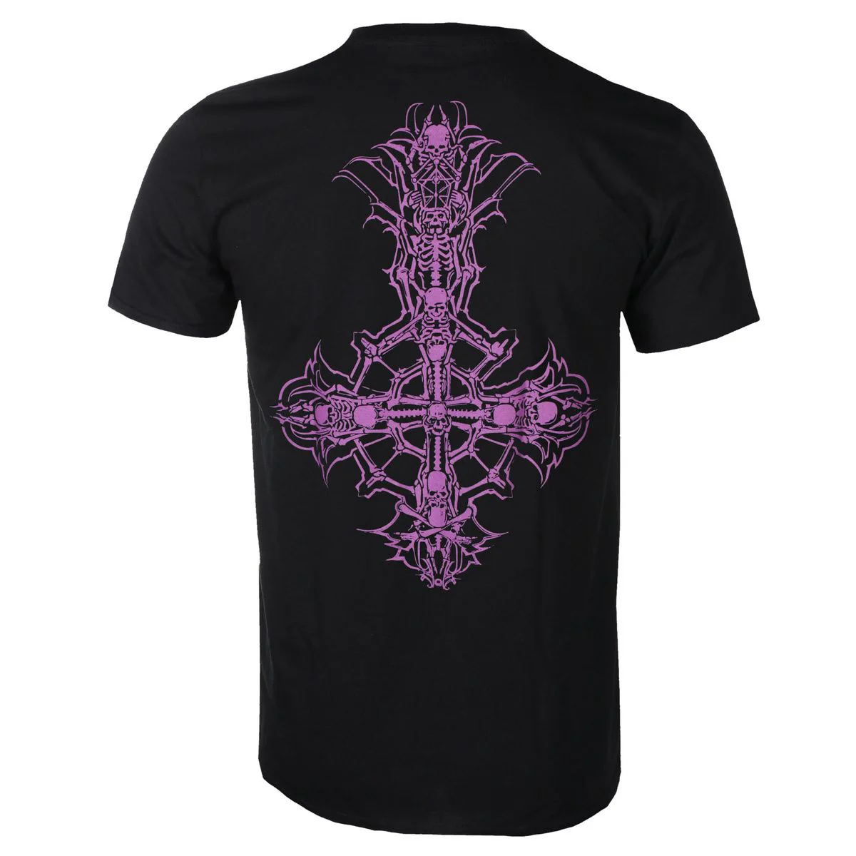 Ghost - Metal Logo and Purple Grucifix Black Shirt - 100% Official Merchandise - Image 2