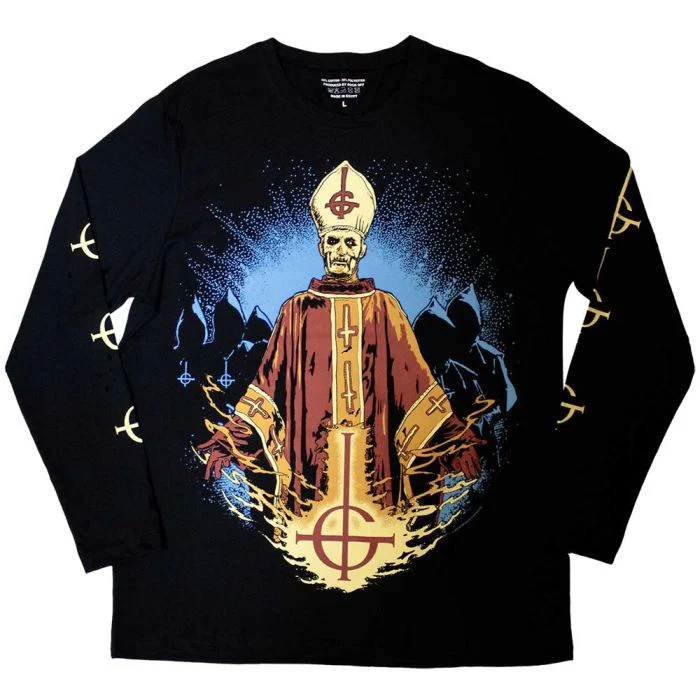Ghost - Papa & Radient Ghouls Long Sleeve Black Shirt - 100% Official Merchandise - Image 2