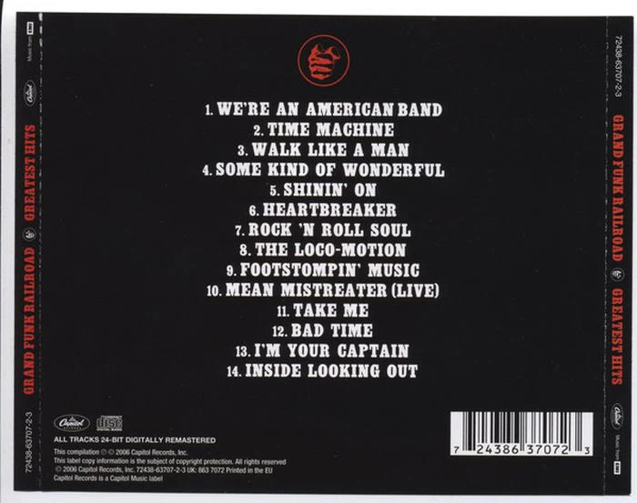 Grand Funk Railroad - Greatest Hits - CD - New - Image 2