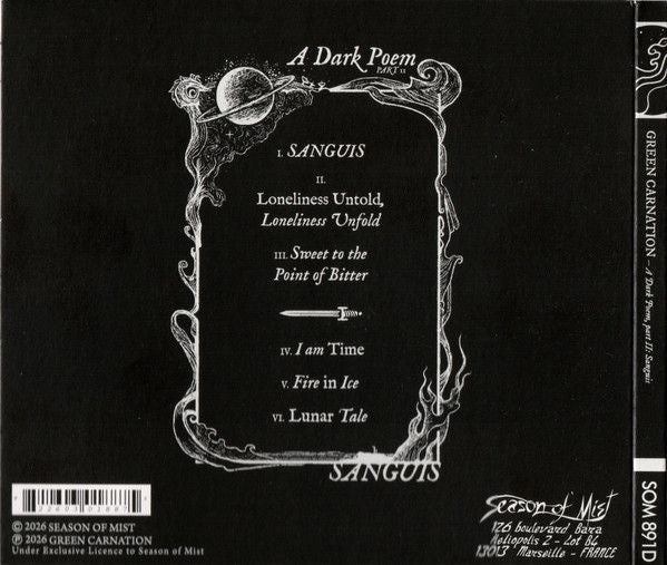 Green Carnation - Dark Poem Part II, A: Sanguis - CD - New - Image 2