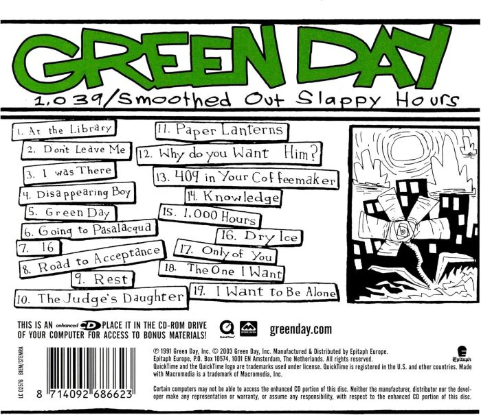 Green Day - 1,039/Smoothed Out Slappy Hours - CD - New - Image 2