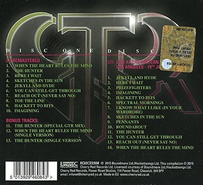 GTR - GTR (2015 Deluxe Ed. 2CD remastered reissue) - CD - New - Image 2