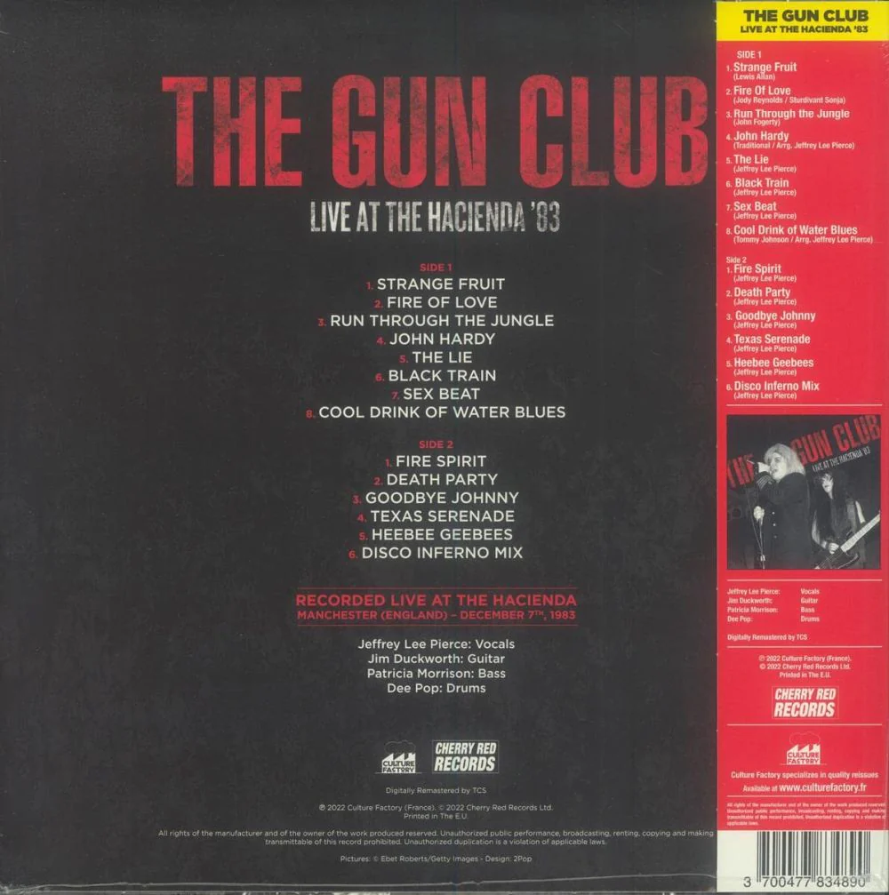 Gun Club - Live At The Hacienda '83 (Red/White Split vinyl) (2022 RSD LTD ED) - Vinyl - New - Image 2