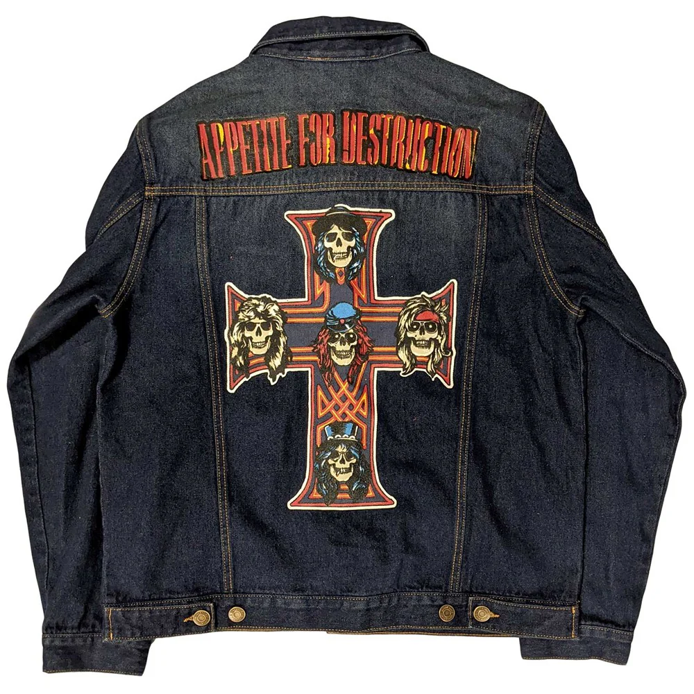 Guns N Roses - Appetite For Destruction Washed Denim Jacket - Image 3