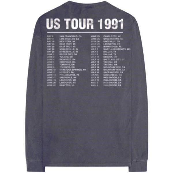 Guns N Roses - Hollywood US 1991 Tour Charcoal Long Sleeve Shirt - 100% Official Merchandise - Image 3