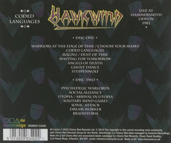 Hawkwind - Coded Languages: Live At Hammersmith Odeon November 1982 (2CD) - CD - New - Image 2