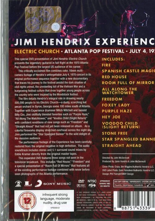 Hendrix, Jimi - Electric Church - Atlanta Pop Festival - July 4, 1970 (R0) - DVD - Music - Image 2