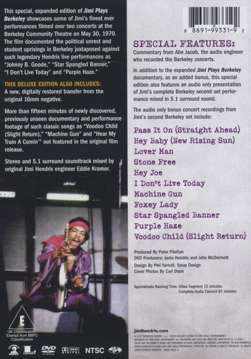 Hendrix, Jimi - Jimi Plays Berkeley (R1) - DVD - Music - Image 2