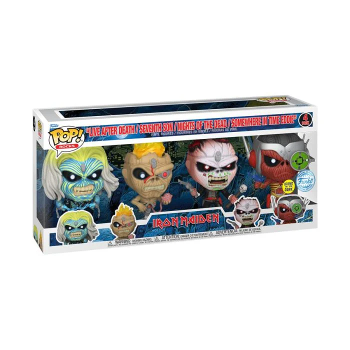 Iron Maiden - Eddie US Exclusive Glow Pop! Vinyl 4-Pack (Series 2) - Image 2