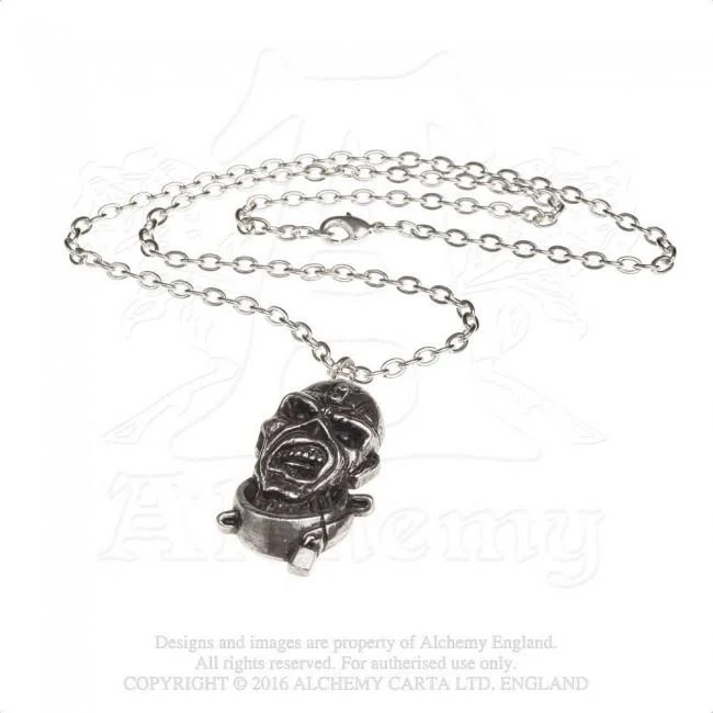 Iron Maiden - Pewter Pendant and Chain - Piece Of Mind Eddie (46mm x 25mm) - Image 2