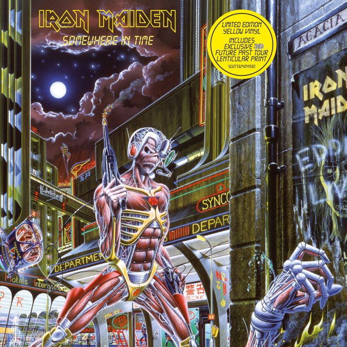 Iron Maiden - Somewhere In Time (Ltd. Ed. 2024 Yellow vinyl reissue with Exclusive 3D Future Past Tour Lenticular Print) - Vinyl - New - Image 2