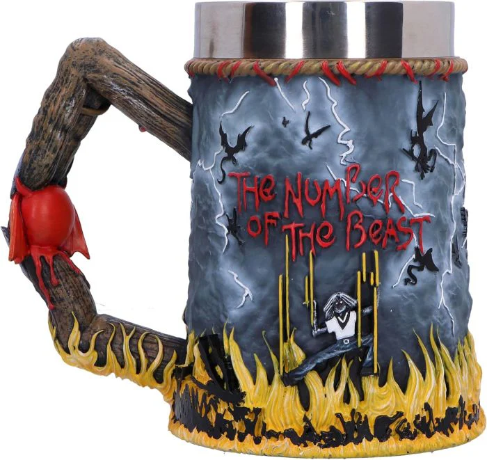 Iron Maiden - Tankard The Number Of The Beast - Pint (560ml) 14.5cm high quality resin cast w. removable stainless steel insert) - Image 5