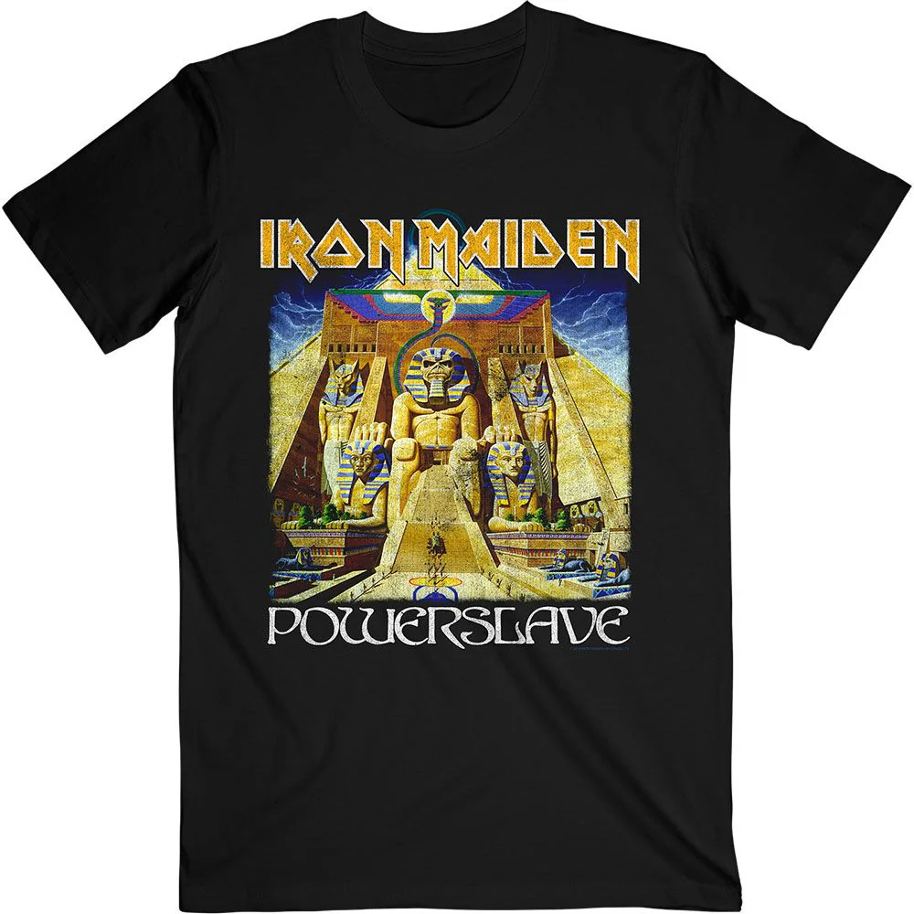 Iron Maiden - World Slavery Tour Powerslave Album Cover Black Shirt - 100% Official Merchandise - Image 2