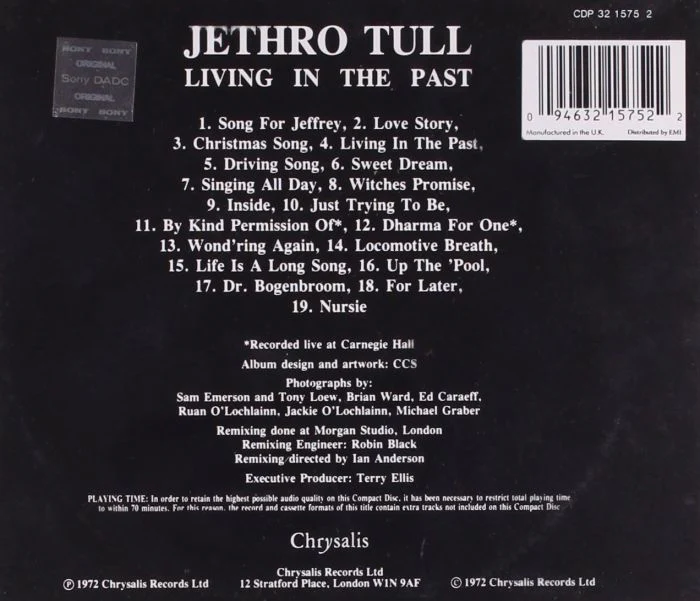 Jethro Tull - Living In The Past - CD - New - Image 2