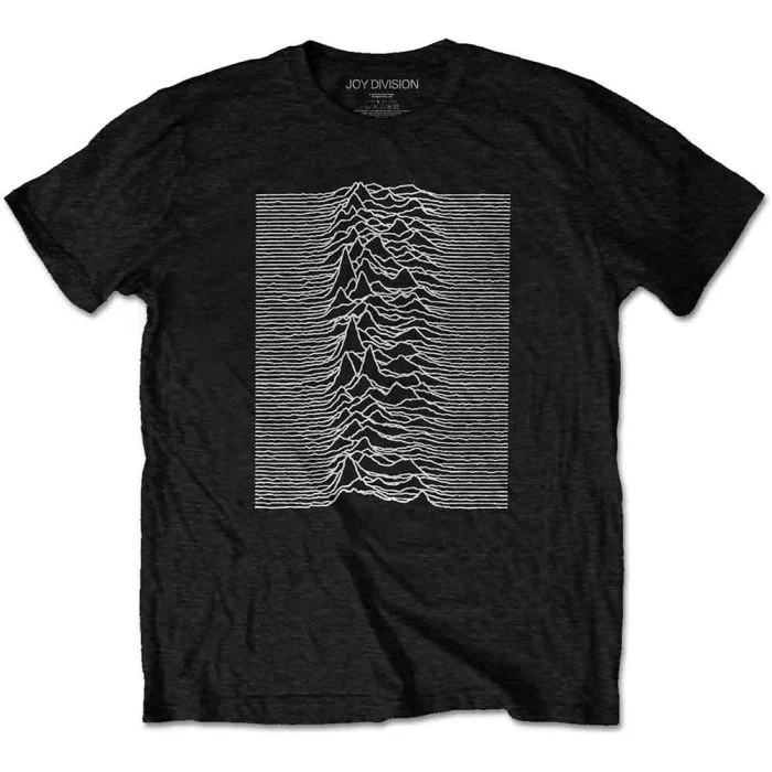 Joy Division - 4XL & 5XL Unknown Pleasures Back Print Black Shirt - 100% Official Merchandise - Image 2
